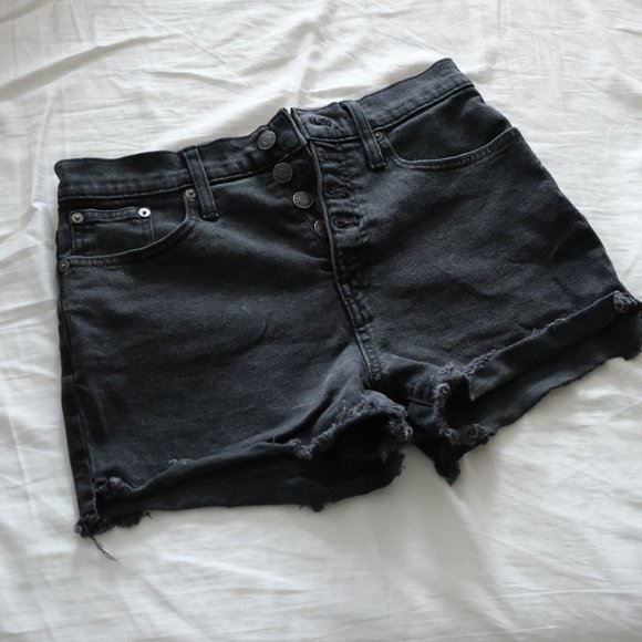 Madewell High-Rise Denim Shorts in Lunar Wash Sz 26 - Picture 1 of 2